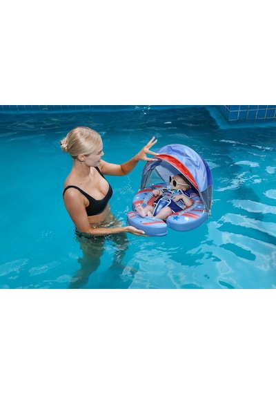 Mambobaby Yüzme Simidi - Deluxe, Emniyetli, Gölgelikli Ve Ayak Destekli