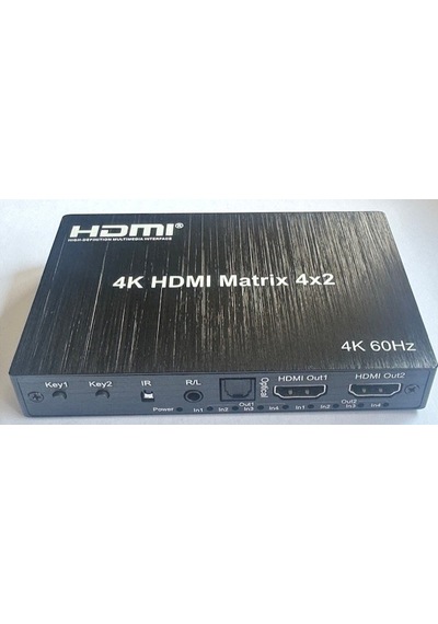 Hdmi 4k 60 Hz Matrix Switch Hdmi 4x2 Matrix Switch 4 Giriş 2 Çıkış Hdmi Switch Splitter