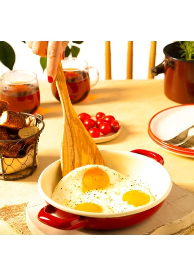 Zeytin Ağacı El Yapımı 4 Parça Mutfak Seti, Ahşap Kaşık, Çatal, Spatula, Delikli Spatula 30 Cm Diğer