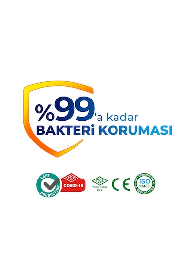 Evony Yumuşak Elastik Kulaklı Tekli Paketlenmiş Cerrahi Maske 200