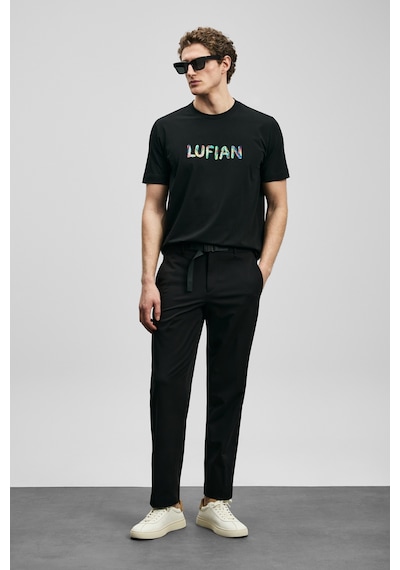 Lufian Torın Smart Erkek Chino Pantolon Slim Fit Siyah Siyah 111190372100100