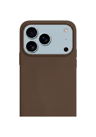 Apple iPhone Uyumlu 17 Pro Max Premium Kadife Lansman Silikon Kılıf Acı Kahve