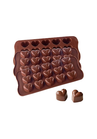 Mini Kalp Figürlü Silikon Çikolata, Kek , Dondurma Kalıbı