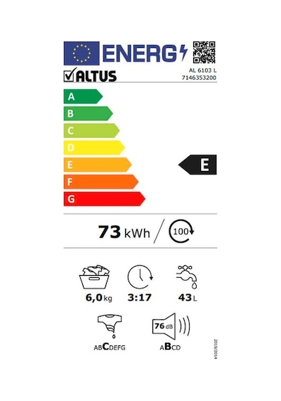 Altus AL 6103 L 1000 Devir 6 KG Çamaşır Makinesi