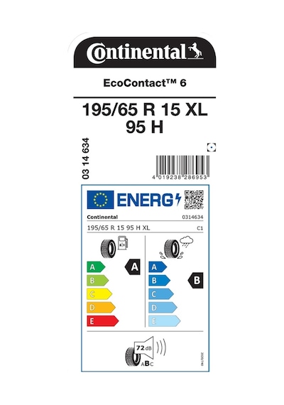 Continental 195/65 R15 95H XL Ecocontact 6 Yaz Lastiği 2025