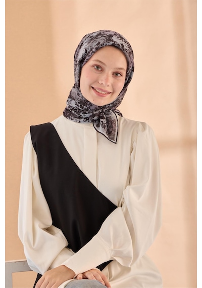 Silk Home Soft Eşarp 73095-14 Gri, Füme, Gümüş, Siyah, Eski Lavanta