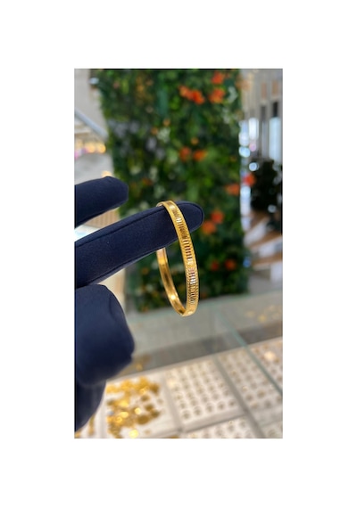 5 Gr Gram Aynalı Sazan Şarnel Yatırımlık İşçiliksiz Bilezik 22 Ayar Altın 6.2
