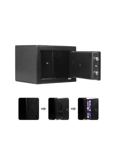 Lexroo Pro Seri Elektronik Şifreli Para Çelik Ve Otel Kasası 3 Mm Montaj Ekipmanları Hediyeli