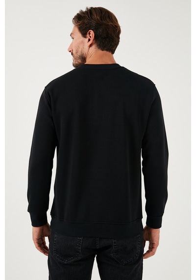 Buratti Pamuklu Regular Fit Bisiklet Yaka Erkek Sweat 59050121 Siyah Buratti Pamuklu Regular Fit Bisiklet Yaka Erkek Sweat 59050121 Siyah