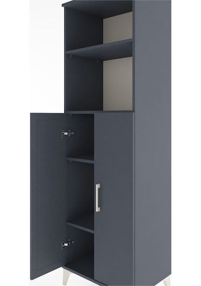 Hyperion Dolap 4 Raflı 2 Kapaklı 60x44x195 Antrasit-antrasit Antrasit