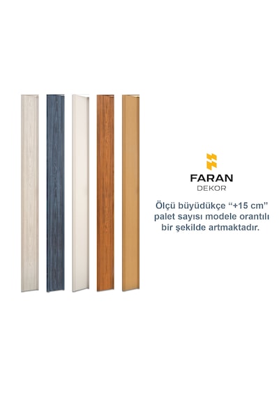 Faran Dekorasyon 72 x 215 Antrasit Renk Camsız Pvc Akordiyon Kapı - FRNAKMODEL-0-02
