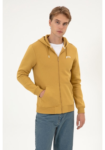 U.S. Polo Assn. Erkek Regular Fit Hardal Şardonlu Örme Hırka 50313755-VR151
