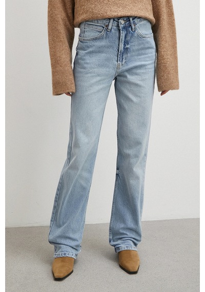 Yüksek Bel Straight Fit Jean Buz Mavisi Buz Mavisi