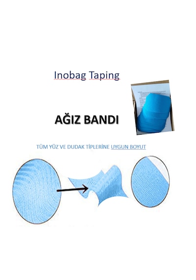 Ağız Bandı Horlama  - 10 Adet, Yapmaz Pamuk Kumaş,
