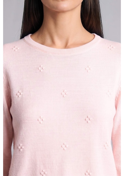 Defacto Regular Fıt Bisiklet Yaka Triko Pembe Kazak F4084ax26wnpn130 Pembe-pn130