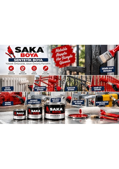 Saka Boya Lüks Parlak Sentetik Boya Boncuk Mavisi 750 Ml