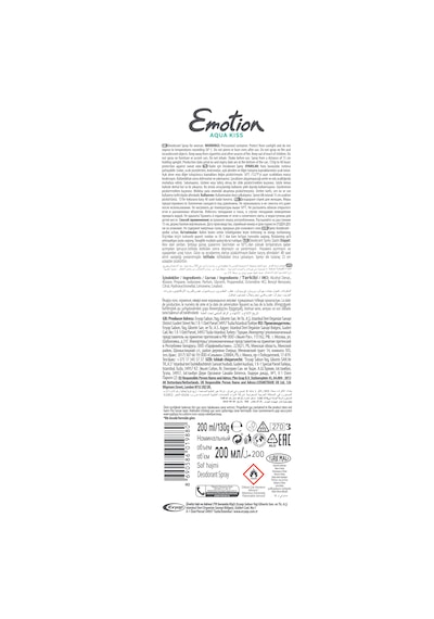 Emotion Agua Kiss +  Natural Kadın Sprey Deodorant 3 x 200 ML