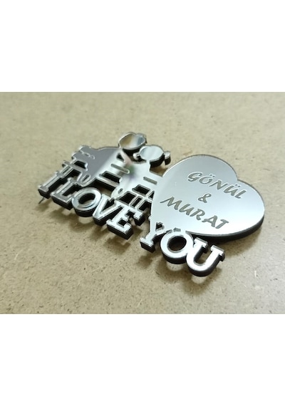 Magnet Bank Modeli I Love You Kişiye Özel