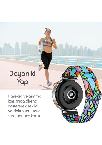 Bahar Serisi 18mm Esnek Kumaş Kordon Huawei İle Uyumlu Gt5 41mm/gt5 Pro 42mm/gt4 41mm İçin Terleme Karşıtı Nefes Alabilen Bileğe Göre Ayarlanabilen Elastik Kayış Çok Renkli