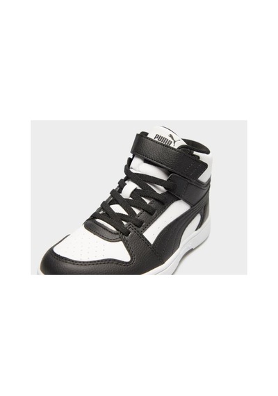 Puma Rebound Slam Mid Ac+ps 408801 01 Unisex Çocuk Sneaker Ayakkabı Beyaz Siyah 28-35 Beyaz - Siyah