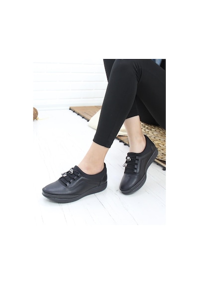 Nesilshoes Nesil Shoes Sdf 702 Siyah Günlük Kadın Ayakkabı