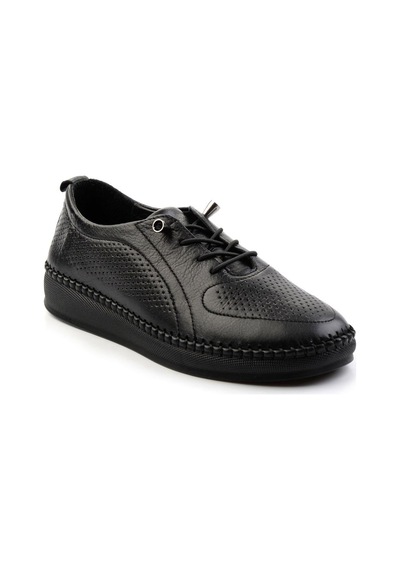 Bambi Siyah Leather Kadın Casual Ayakkabı K01523021203 Siyah