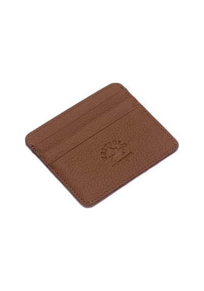 Westpolo Unisex Süper Slim Para Bölmeli Hakiki Deri İnce Kartlık Cüzdan 6 Bölmeli - Taba Mat Taba