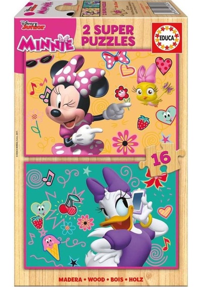 Educa Çocuk Puzzle 2X16 Parça Minnie Happy Helpers 17623