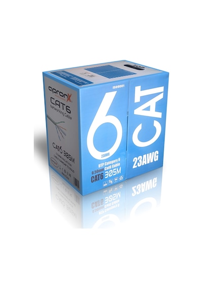 Cat6 23awg 305 Metre 0,50mm Gri Network Data Kablosu