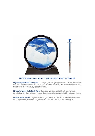 Upway Sandscape 3d Kum Sanatı Saati Huzur Ve Estetik Bir Arada Hediyelik