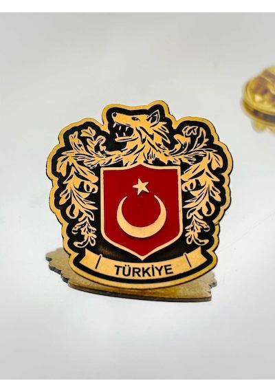 Yörük Tasarım Türkiye Bozkurt Yaka Rozeti Altın
