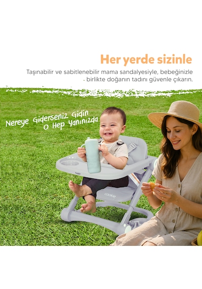 Huggy Cookie Portatif Katlanabilir Taşınabilir Mama Sandalyesi