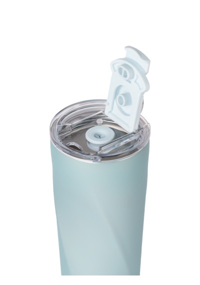 Paslanmaz Çelik Mint Metalik Tumbler Termos 550 Ml Pipetli Vakumlu Kapaklı No:136