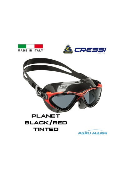 Parumarin Cressi Planet Black/Red Tinted Yüzücü Gözlüğü