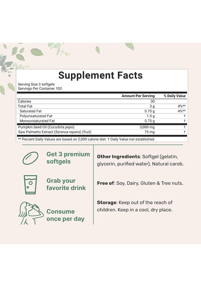 Micro Ingredients Pumpkin Seed Oil Cold Pressed 300 Yumuşak Kapsül Usa Menşeii Orijinal Dmmedicineden