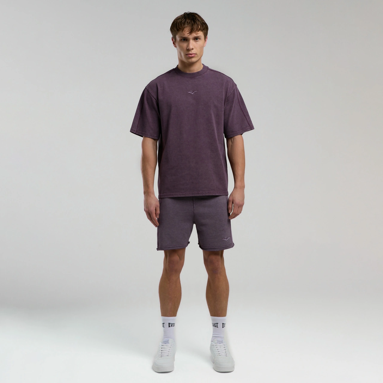 Everlast Bronx 1910 Oversize Erkek Mor T-shirt Tm0029 Mor