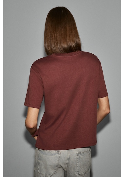 Grımelange Colena Kadın Organik Pamuklu Bisiklet Yaka Oversize Fit Kısa Kollu Kiremit Rengi T-shirt Kiremit Grımelange Colena Kadın Organik Pamuklu Bisiklet Yaka Oversize Fit Kısa Kollu Kiremit Rengi T-shirt Kiremit