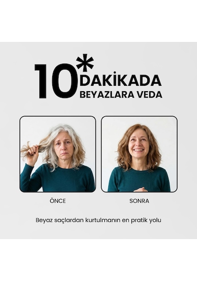 Batçı Beyaz Saçlar İçin Açık Kahve Anında Etkili Saç Boyası Şampuan 350 ML