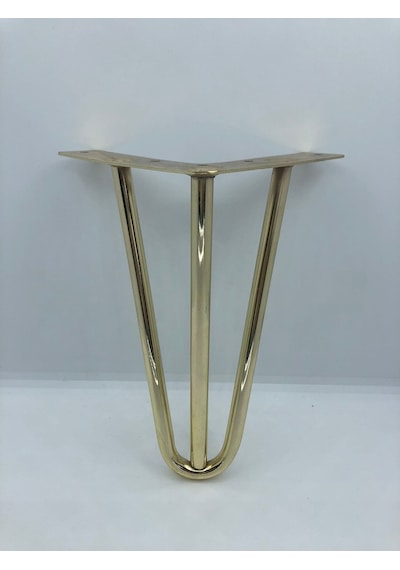 Karakoçaksesuar Metal, 3 Mil 18x12x12 Gold Berjer, Koltuk, Mobilya Ayağı (4 Adet
