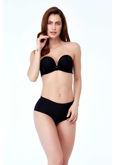 Golshan Ekstra Destekli Push Up Dantelli Straplez Sütyen (549262039)