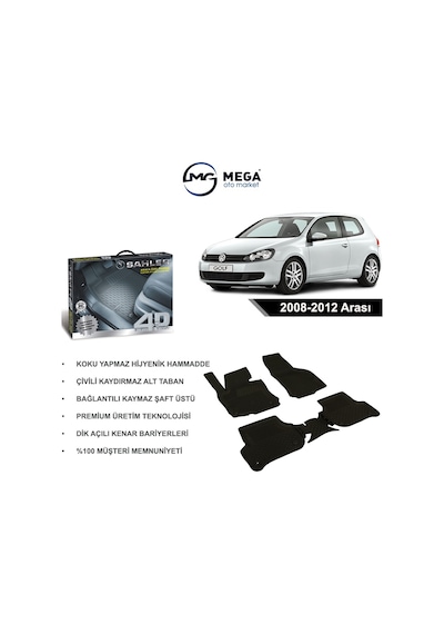 Vw Golf 6 Paspas Sahler 4.5D Havuzlu 2008-2012 Arası