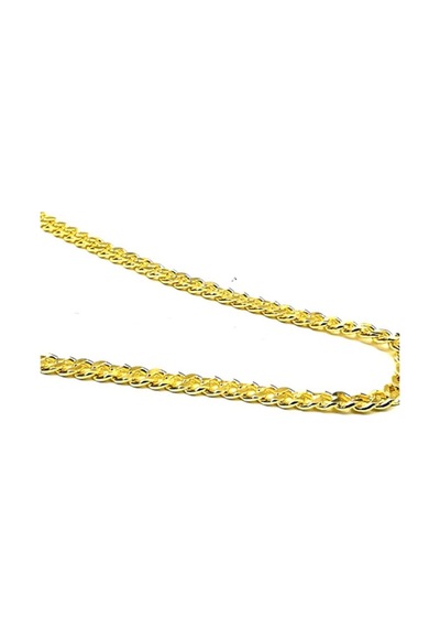 Omar Silver Unisex Gurmet 2,20 Mm Gold Altın Kaplama Gümüş Kolye