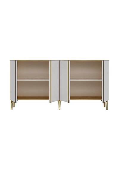 Ka1598dbg Anka Konsol Ve Tv Sehpası Safirmeşe-beyaz-gold 150cm