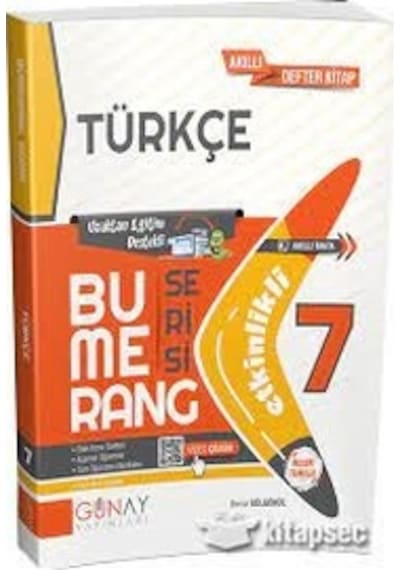 7. Sınıf Türkçe Etkinlikli Bumerang Serisi Günay Yayınları N11.500