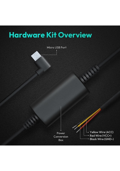 Lexroo Kablo Kiti Tip C Dash Cam G980h/g980h Pro/g980h Multi Kanal Araç İçi Kamera
