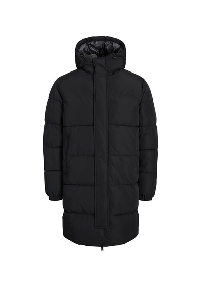 Jack & Jones Erkek Mont Parka Siyah 12256980 Jjebradley Long Puffer