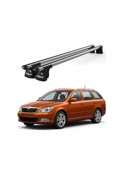 Trio-ı Skoda Octavia Kombi 2013 Ve Sonrası Uyumlu Kilitli Ara Atkı 120cm Port Bagaj Tavan Barı