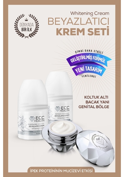 Ecc Health Koltuk Altı, Bacak Yanı, Genital Bölge İçin 3'lü Beyazlatıcı Bakım Seti