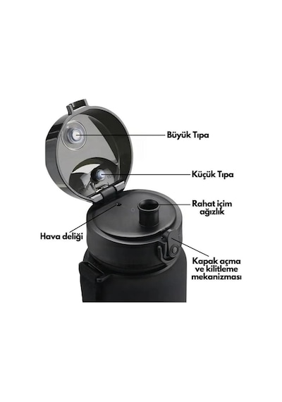 Uzspace Tritan Matara 500 Ml. 1215 - Mor