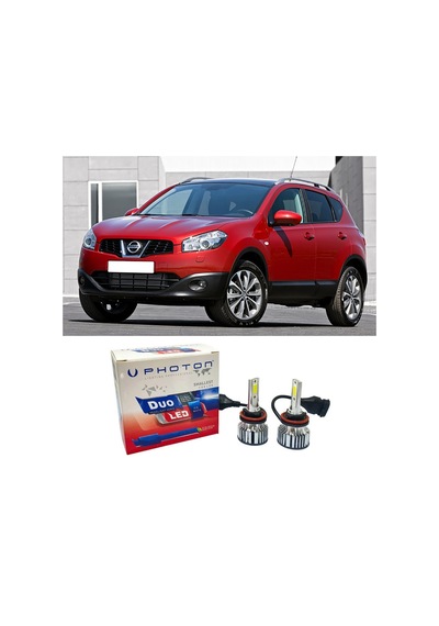 Nissan Qashqai J10 Led Xenon Sis Far Ampulü H8 Duo Yeni Seri Beyaz 2007-2013